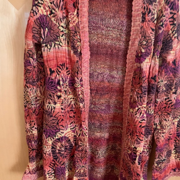 Free people fresh floral fringe Coachella sweater - Picture 3 of 6